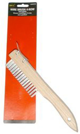 Picture of Wire Brush Stl 4 Row W/Scraper - No: W000790