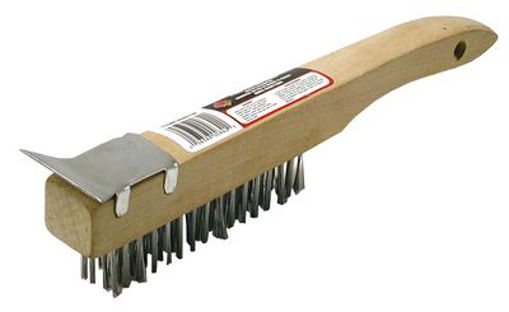Picture of Wire Brush Stl 3 Row W/Scraper - No: W000788