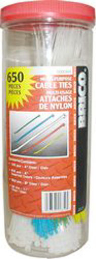 Picture of Cable Ties 650pc 4" 8" 11" - No: C000323