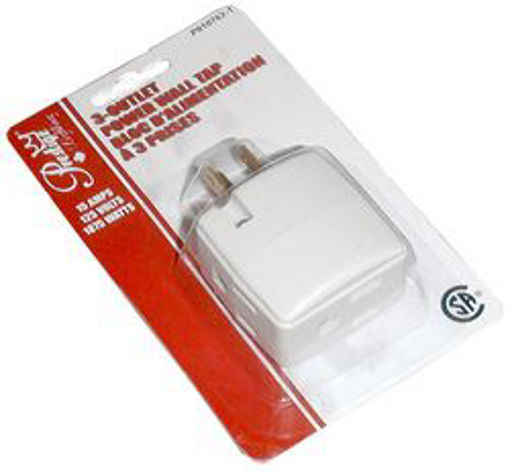 Picture of Pwr Wall Tap 3Outlet 3 Pin - No: P010762-1