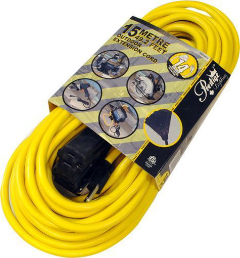 Picture of Pwr Ext Cord O/D 14/3 15M Ylw - No: P010837