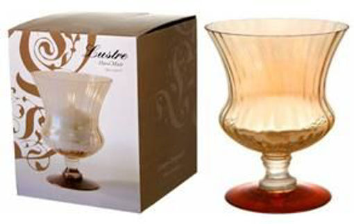 Picture of Candle Hdr Hurric. 8" Amber - No: CHS07115