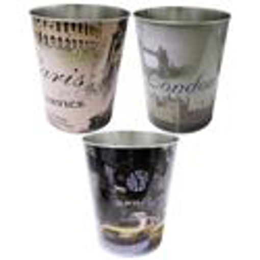 Picture of Garbage Bin 9.5" Metal Asst - No 075814