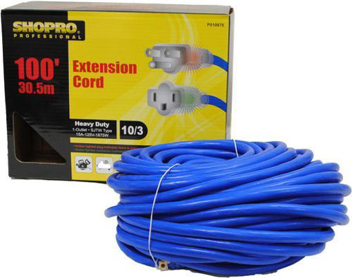 Picture of Pwr Ext Cord Sjtw10/3 15A 100Ft - No P010878