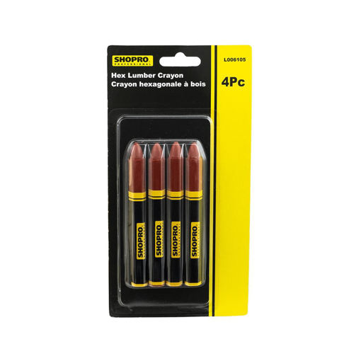 Picture of Lumber Crayon Red 4Pc Hex - No L006105